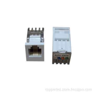 UTP Cat. 3 6p4c Toolless Keystone Jack